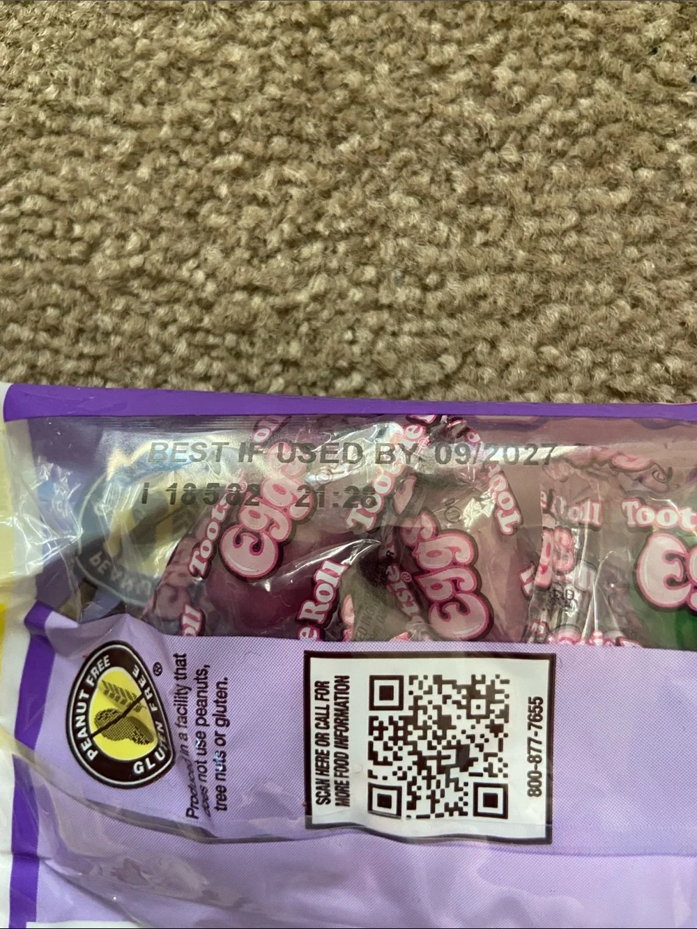 Tootsie Roll Candy Coated Eggs - Pink & Purple Packaging